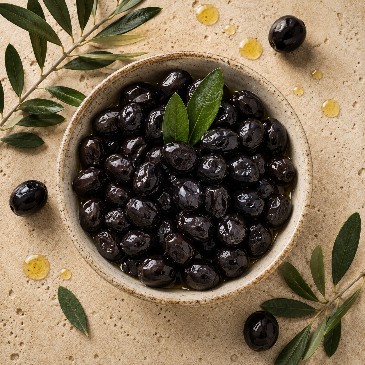 Ayvalık Az Tuzlu Siyah Yuvarlama Zeytin doğal fermente siyah sofralık zeytin