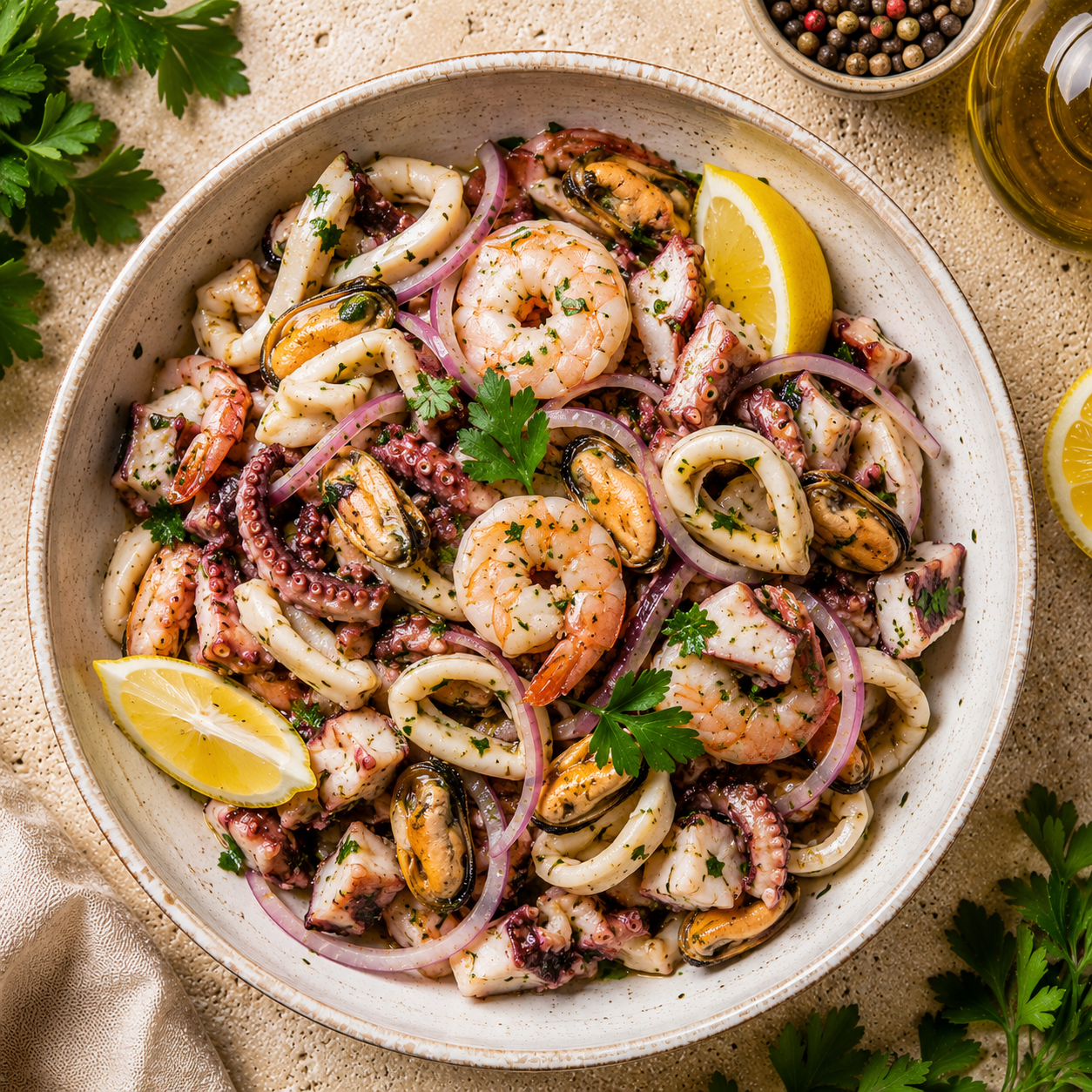 Karışık Deniz Ürünleri Salatası