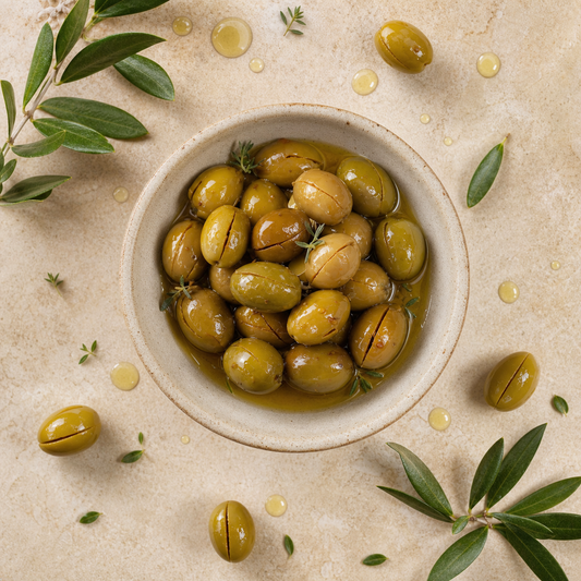 Ayvalık yeşil çizik zeytin - doğal, iri tane, Deryadan